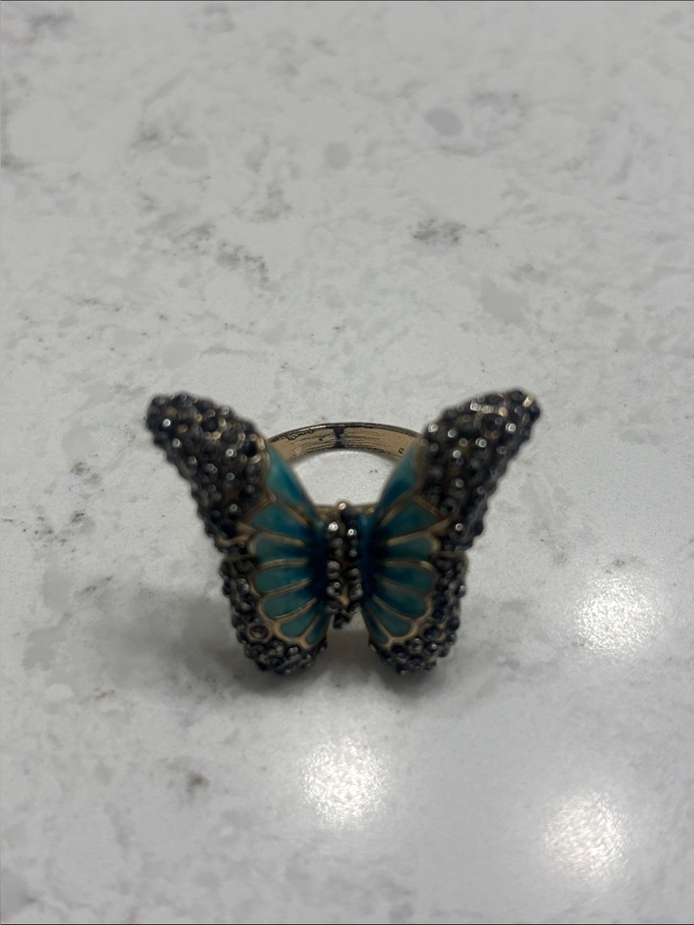 Turquoise Butterfly Statement Ring - Women's Jewelry